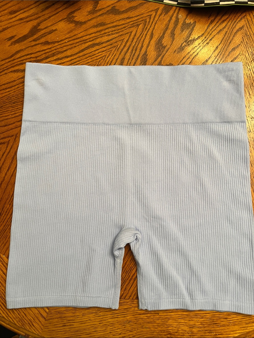 No Boundaries Light Blue Ribbed Athletic Bike Shorts